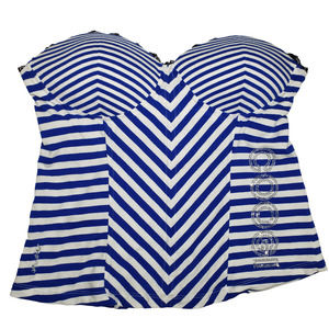 COOGI Bustier Blue & White Stripes
